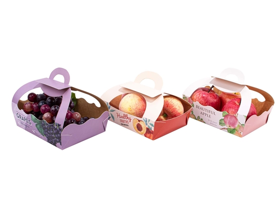 UPACK 60gsm Cardboard Fruit And Vegetable Packaging Boxes For Apples Grapes