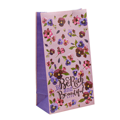Foil Stamping Kraft Paper Packing Bags Brown/White/Customized Color